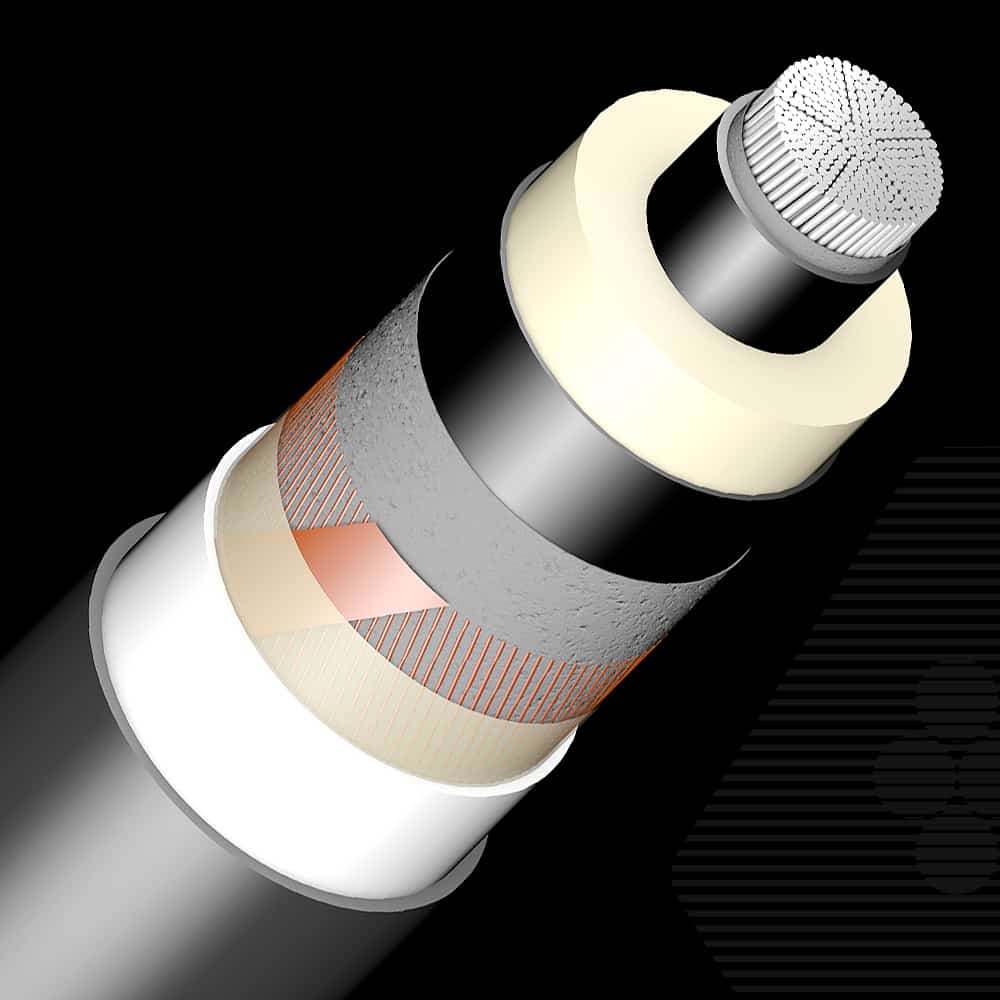 132 kV, Aluminum, CUW screened and LEAD sheathed Cable