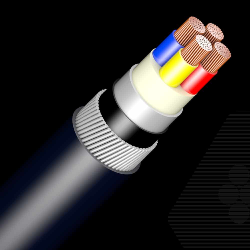 1.8/3 kV, Copper, Multi- core (≤5), Lead Alloy Sheathed, Steel Wire Armoured Cable