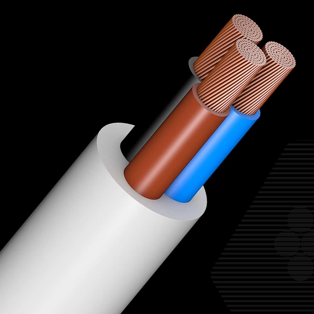 300/500 V, Copper, PVC Insulated and PVC Jaceted, 3-core Flexible cable