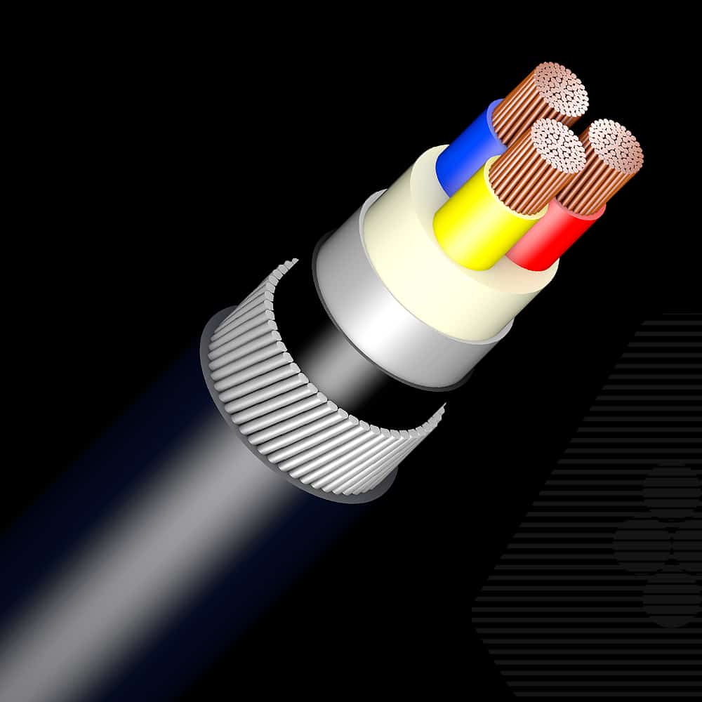 0.6/1 kV, Copper, Multi- core (≤5), Lead Alloy Sheathed, Steel Wire Armoured Cable
