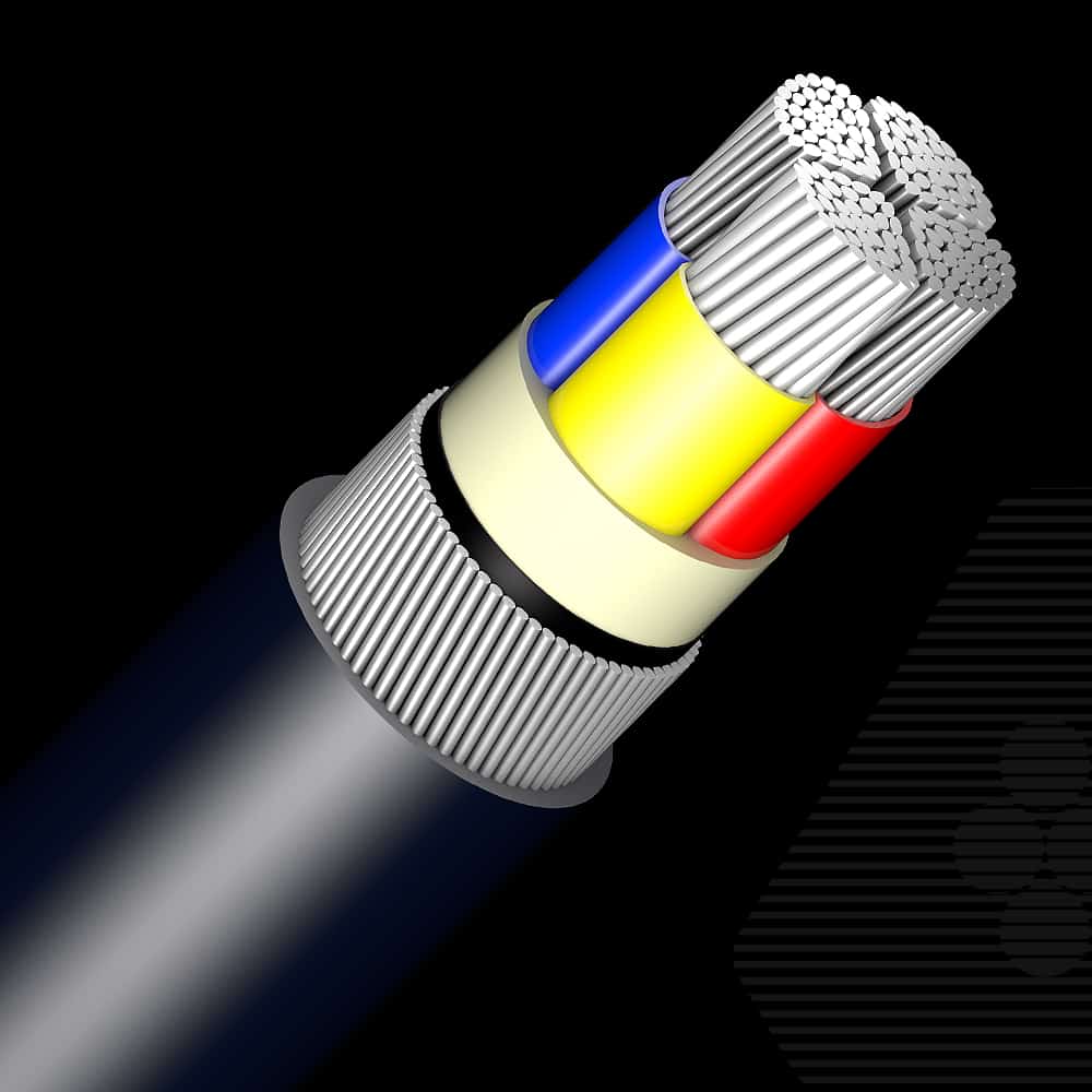 1.8/3 kV, Aluminum, Single core, Un sheathed, Aluminum Wire Armoured Cable