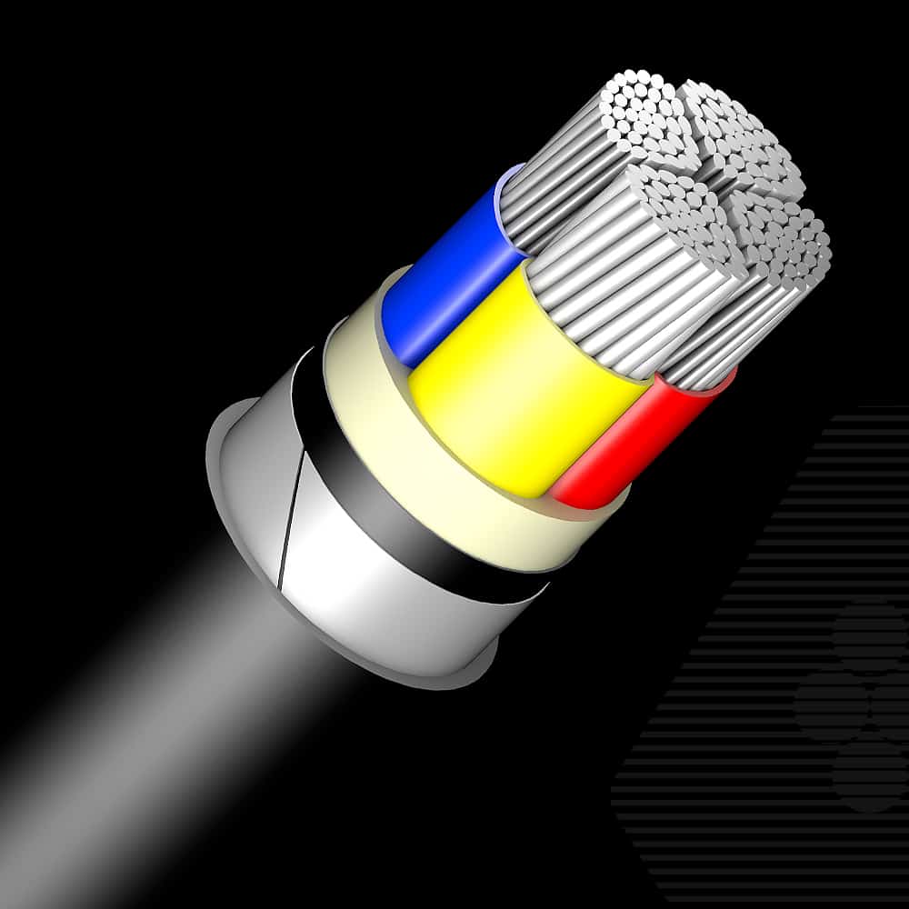 0.6/1 kV, Aluminum, Multi- core (≤5), Un sheathed, Steel Tape Armoured Cable