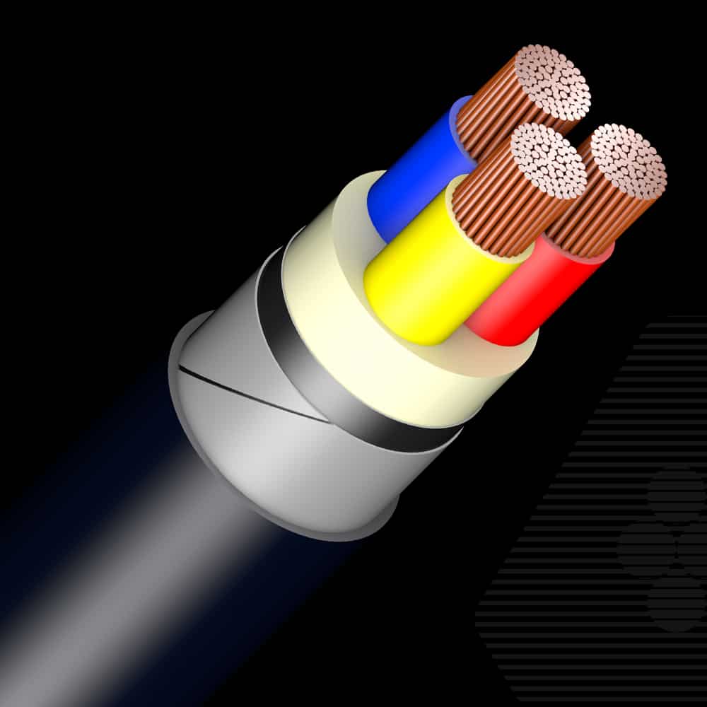 1.8/3 kV, Copper, Multi- core (≤5), Un sheathed, Steel Tape Armoured Cable